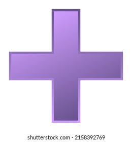 3d bevel cross as healthcare, first-aid, emergency response and as aid as a general symbol. Ambulance, paramedic, hospital and clinic symbol, icon