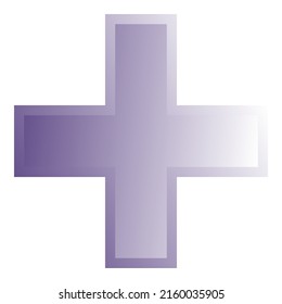 3d bevel cross as healthcare, first-aid, emergency response and as aid as a general symbol. Ambulance, paramedic, hospital and clinic symbol, icon