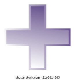 3d bevel cross as healthcare, first-aid, emergency response and as aid as a general symbol. Ambulance, paramedic, hospital and clinic symbol, icon
