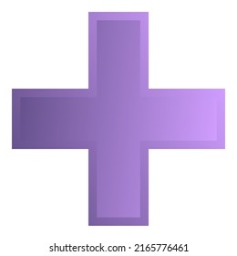 3d bevel cross as healthcare, first-aid, emergency response and as aid as a general symbol. Ambulance, paramedic, hospital and clinic symbol, icon