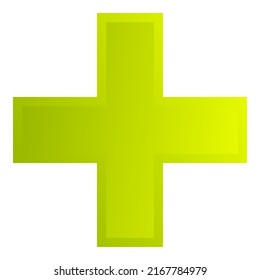 3d bevel cross as healthcare, first-aid, emergency response and as aid as a general symbol. Ambulance, paramedic, hospital and clinic symbol, icon