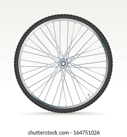 Rueda de bicicleta 3D - ilustración vectorial