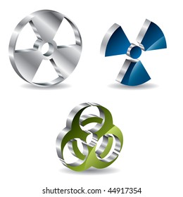 3d bio hazard buttons