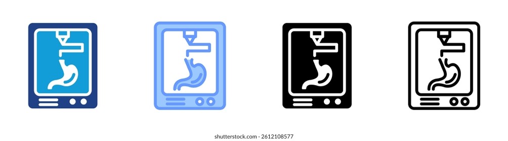 3D Bioprinting icon set multiple style collection