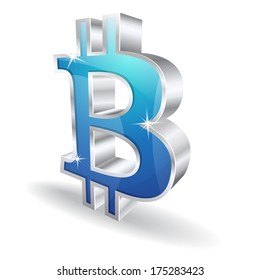 3d Bit Coin Vector Sign 