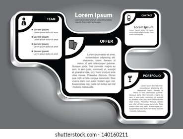 Concepto de fondo infográfico de vector abstracto 3D para folletos o sitios web