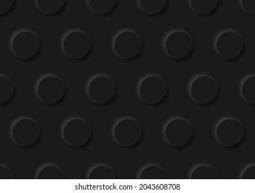 3d Black Circles Embossed Seamless Pattern Stock Vector (Royalty Free ...