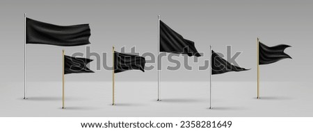 Image, Stock Photo A long, colorful pennant garland from the summer festival dries in the sun on the lawn after the rain.
