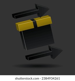 3D Black Friday Box And Arrow is suitable for element stickers, posters, banners and others. Easy to edit.