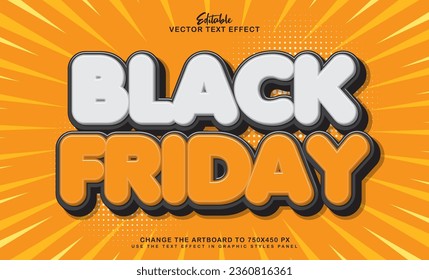 3d black friday editable text effect style