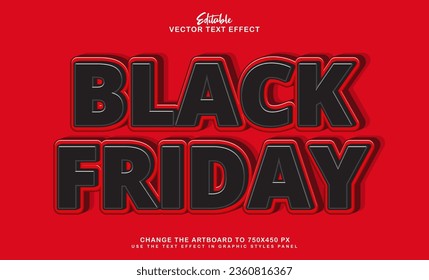 3.ᵉʳ estilo de efecto de texto editable de friday negro