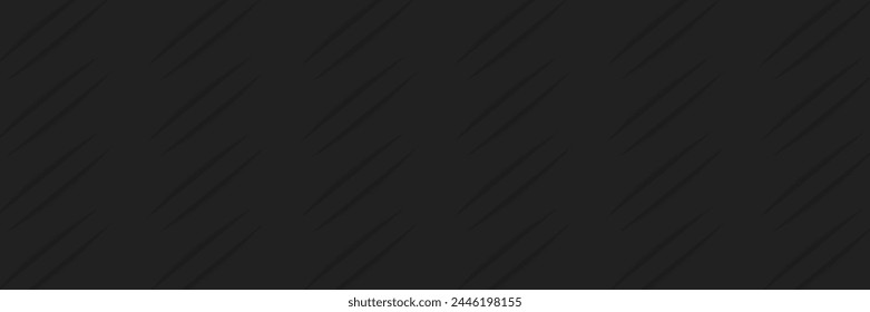 3D black geometric abstract background overlapping layers on dark space with slice shape decoration. Modern graphic design element cut style concept. vector