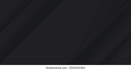 Plano de fundo abstrato geométrico preto 3D com camada de papel geométrico, Plano de fundo preto Design de banner geométrico, ilustração vetorial.