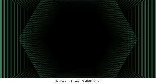 3D black green techno abstract background overlap layer on dark space with glowing lines decoration. Modern graphic design. vector
