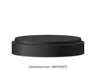 3d black podium, pedestal for displaying product presentations, awards	