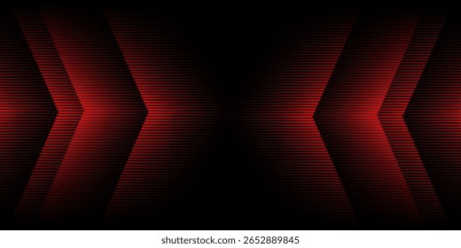 3D black red techno abstract background overlap layer on dark space with glowing lines decoration. Modern graphic design element rhombus style concept for web, poster, flyer, card, or brochure cover