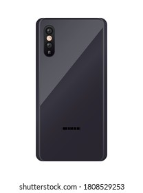 3d diseño de smartphone negro, tema de teléfono móvil y móvil de celulares Ilustración vectorial