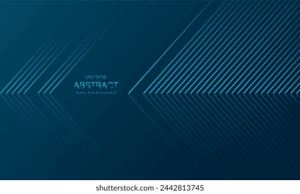 3D black techno abstract background layer on a dark space with decor, with the effect of blue neon stripes and reflections. Modern graphic design element cutout style concept for banner, flyer, card o