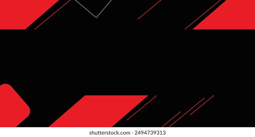 3D black techno abstract background overlap layer on dark space with red light effect decoration. Graphic design element dirty style concept for banner, flyer, card, brochure cover, or landing page