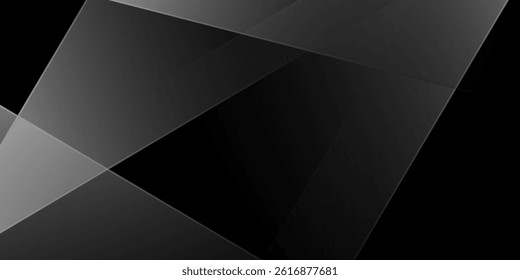 3D black techno abstract background overlap layer on dark space with blue light lines effect decoration. Graphic design element with polygonal cutout style concept for flyer, card, or brochure cover