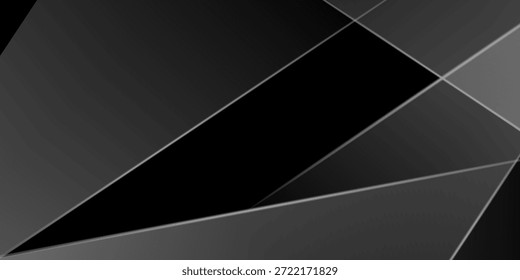 O plano de fundo abstrato do techno preto 3D sobrepõe a camada no espaço escuro com a decoração de efeito de linhas de luz azul. Elemento de design gráfico com conceito de estilo de recorte poligonal para folheto, cartão ou capa de folheto