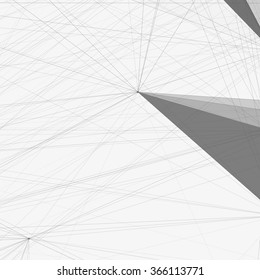 3D Black and White Abstract Mesh Background with Lines | EPS10 Design Layout for Your Business