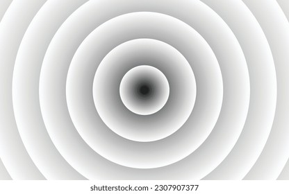 3D Black and white circle motion or circle pattern background design, circle shape paper cut style 3d abstract background, Technology round Logo elements for modern day design, vector art illustration
