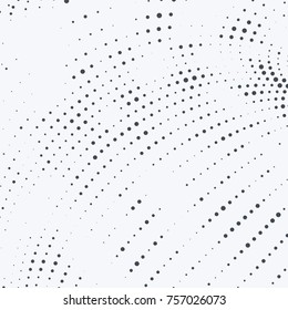 3D Black and white halftone style abstract page template. Vector illustration