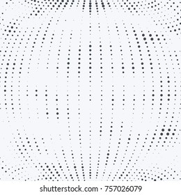 3D Black and white halftone style abstract page template. Vector illustration