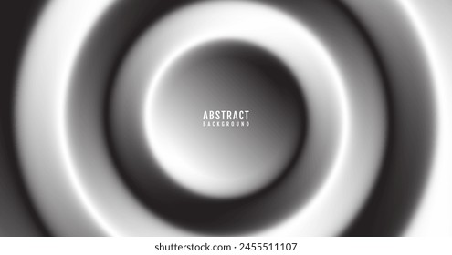 3D black white techno background overlap layer on bright space with blurred shape effect decoration. Modern graphic design element gray circles style concept for web, flyer, card, or brochure cover