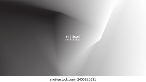 Fondo tecno blanco negro 3D superpone la capa en el espacio brillante con la decoración del efecto de la forma borrosa. Concepto moderno del estilo de los triángulos grises del elemento del Diseño gráfico para el Web, el volante, la tarjeta o la cubierta del folleto
