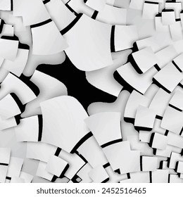 3D black and white wallpaper . Digital image with a psychedelic stripes. Abstract psychedelic stripes for digital wallpaper design Urban Vector Texture Template