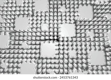  3D Schwarz-Weiß-Bildschirmhintergrund. Digitales Bild mit psychedelischen Streifen. Abstrakte psychedelische Streifen für digitales Bildschirmhintergrund-Design Urbane Vektorgrafik Textur Vorlage