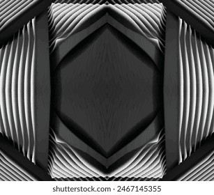 3D black and white wallpaper . Digital image with a psychedelic stripes. Abstract psychedelic stripes for digital wallpaper design Urban Vector Texture Template.