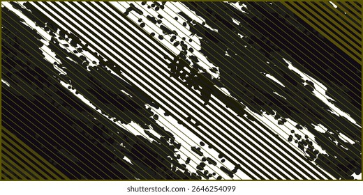 3D black yellow techno abstract background overlap layer on dark space with glowing lines decoration. Modern graphic design element squares style concept for web, poster, flyer, card or brochure cover
