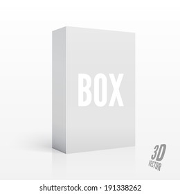 3D Blank Box. Vector illustration for your design.