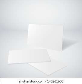 3d blank business card set