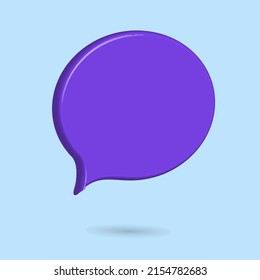 3d Blank Call Out Icon Vector, Speech Balloon, Talk Shape With Purple Background For Your Property Images