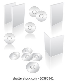 3 d estuches y cajas dvd en blanco, cd, blu-ray