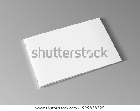 3D Blank Landscape Horizontal Brochure Or Magazine. EPS10 Vector