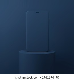 3d blank Mobile Phone presentation mockup. Vector template. 