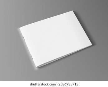 3D Blank Realistic Brochure Or Magazine With Shadow. EPS10 Vector