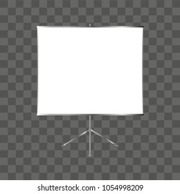 3D blank roll up on transparent background. Vector.