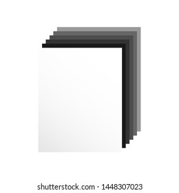 3D  blank sheet of paper with black shadow.  Vector graphic illustration  suitable for icon or banner. 