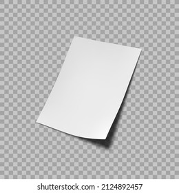 3D Blank Writing Paper Sheet On Dark Background. EPS10 Vector