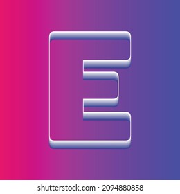 3D Blend Text Effect. Alphabet-Brief E-Typografie-Hintergrund