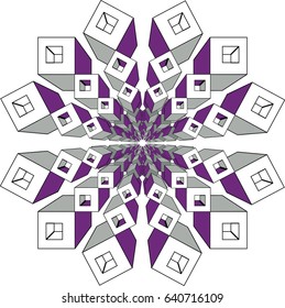 3D Block Decal Purple Star Burst