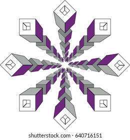 3D Block Decal Purple Star