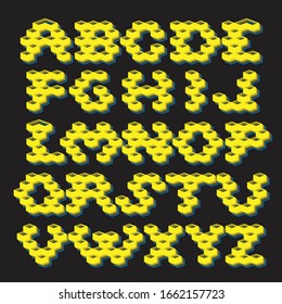 3D block designer font set
