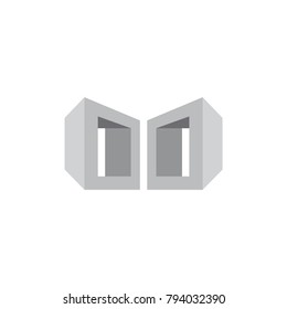 3d block symbol vector